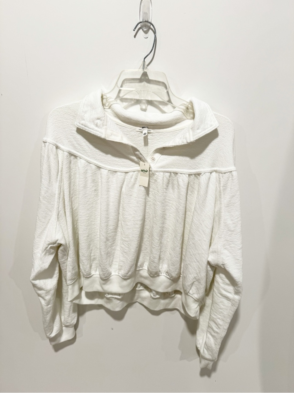 Aerie White Cropped Pullover Sweatshirt- NWT